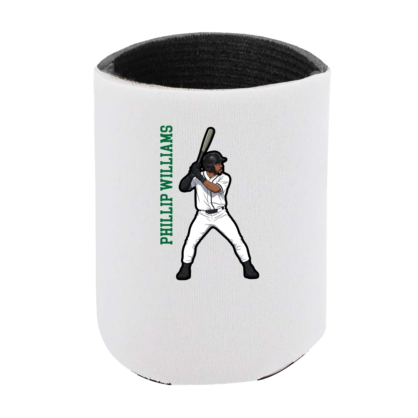 Can Holder — Name Vertical in White