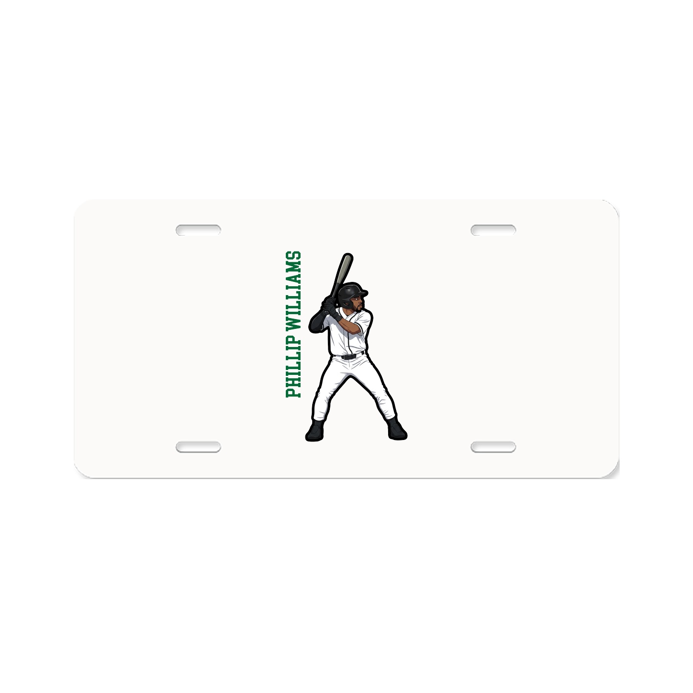 License Plate — Name Vertical in Classic