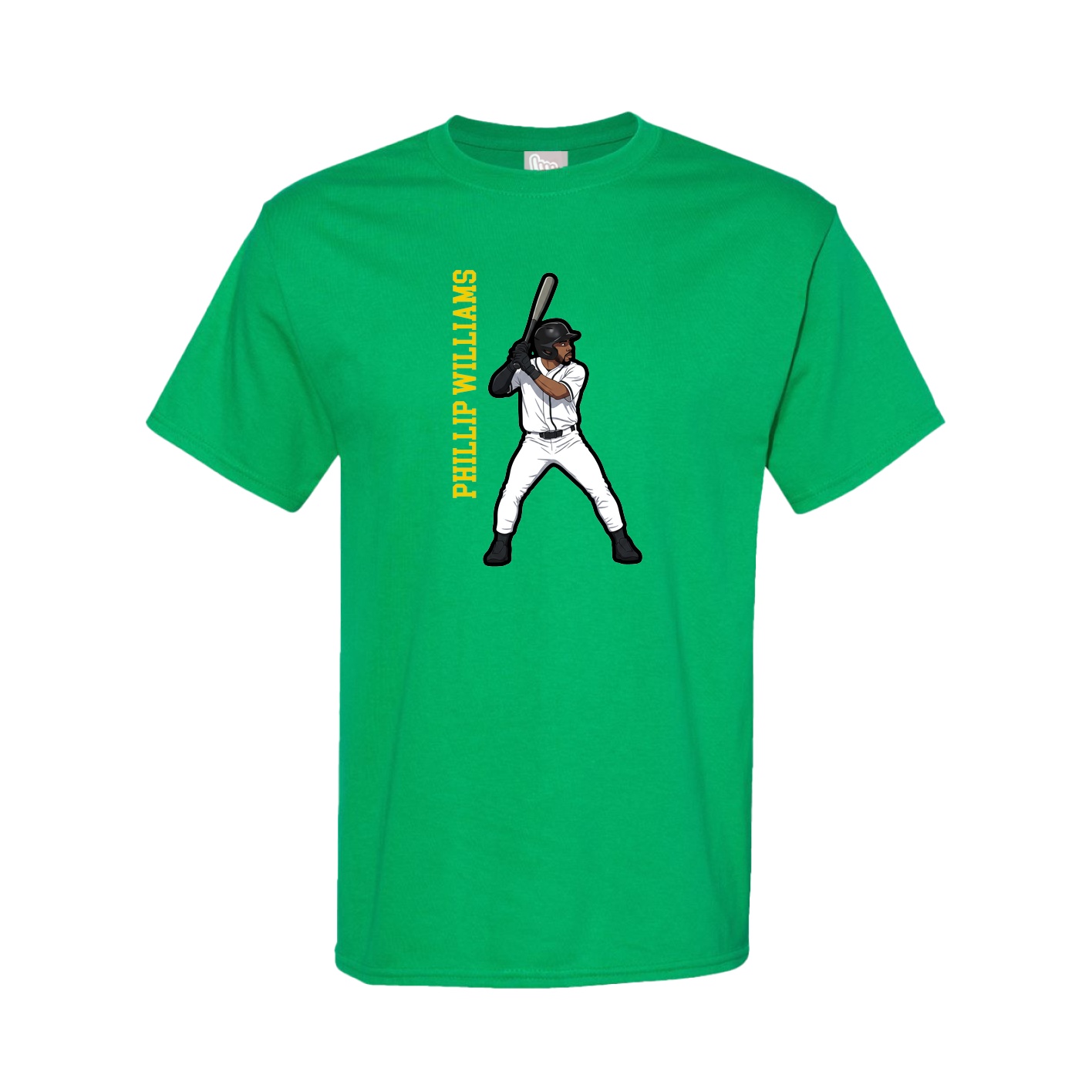 Tee — Name Vertical in Green