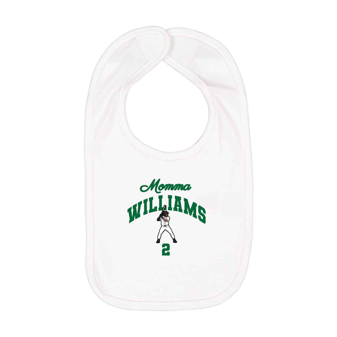 Infant Bib — Mothers Day Arch in White