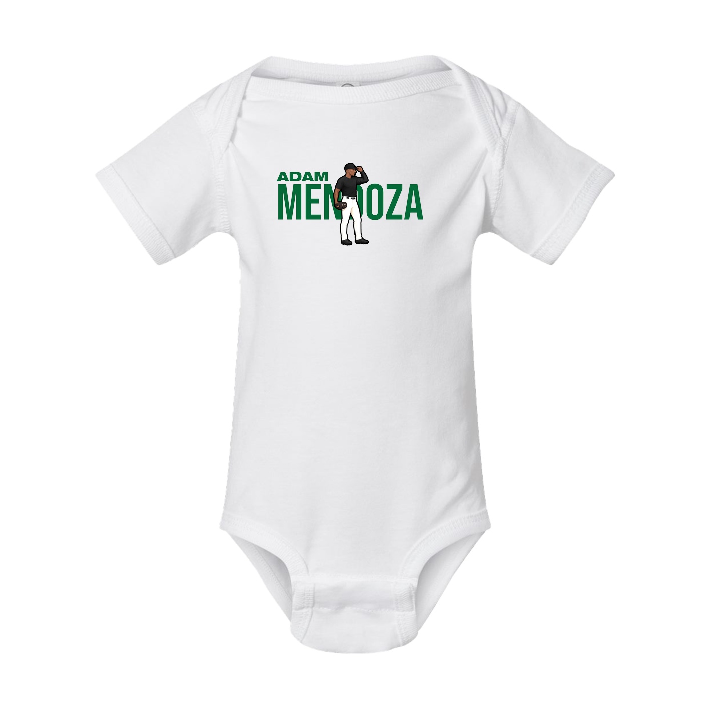 Baby Onesie — Player Name in White