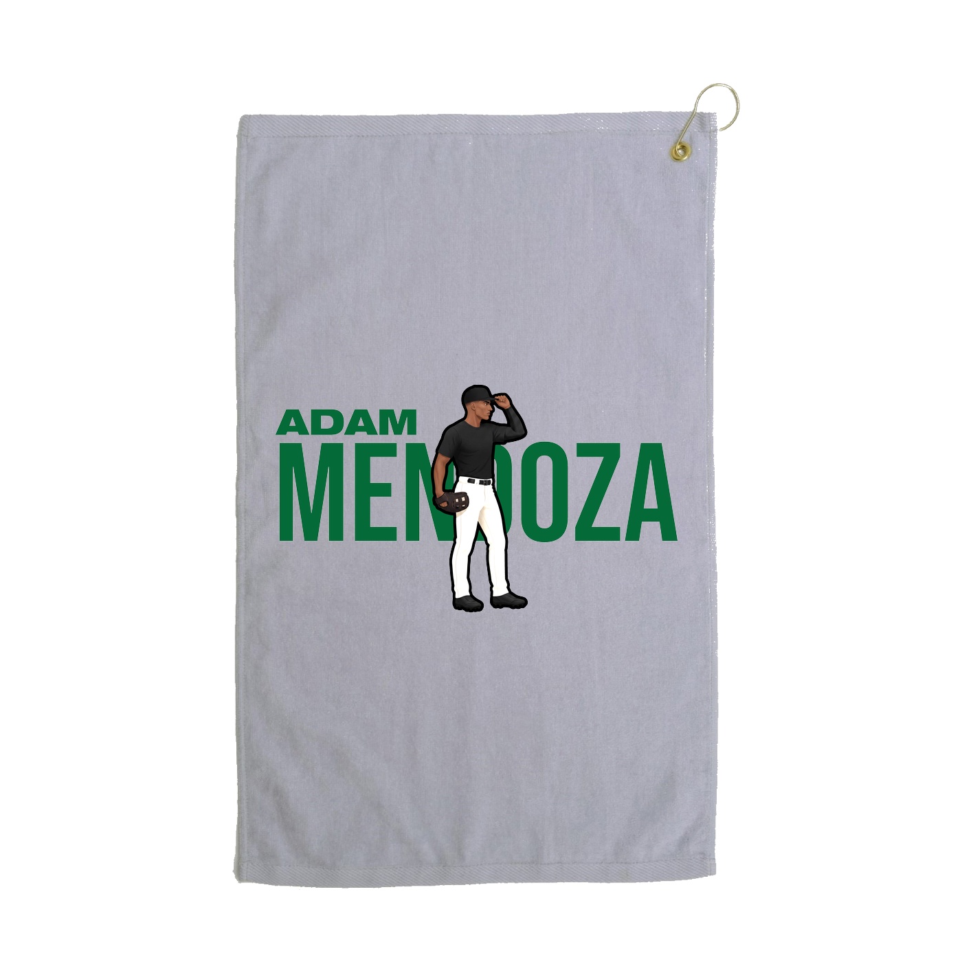Golf Towel — Player Name in Grey