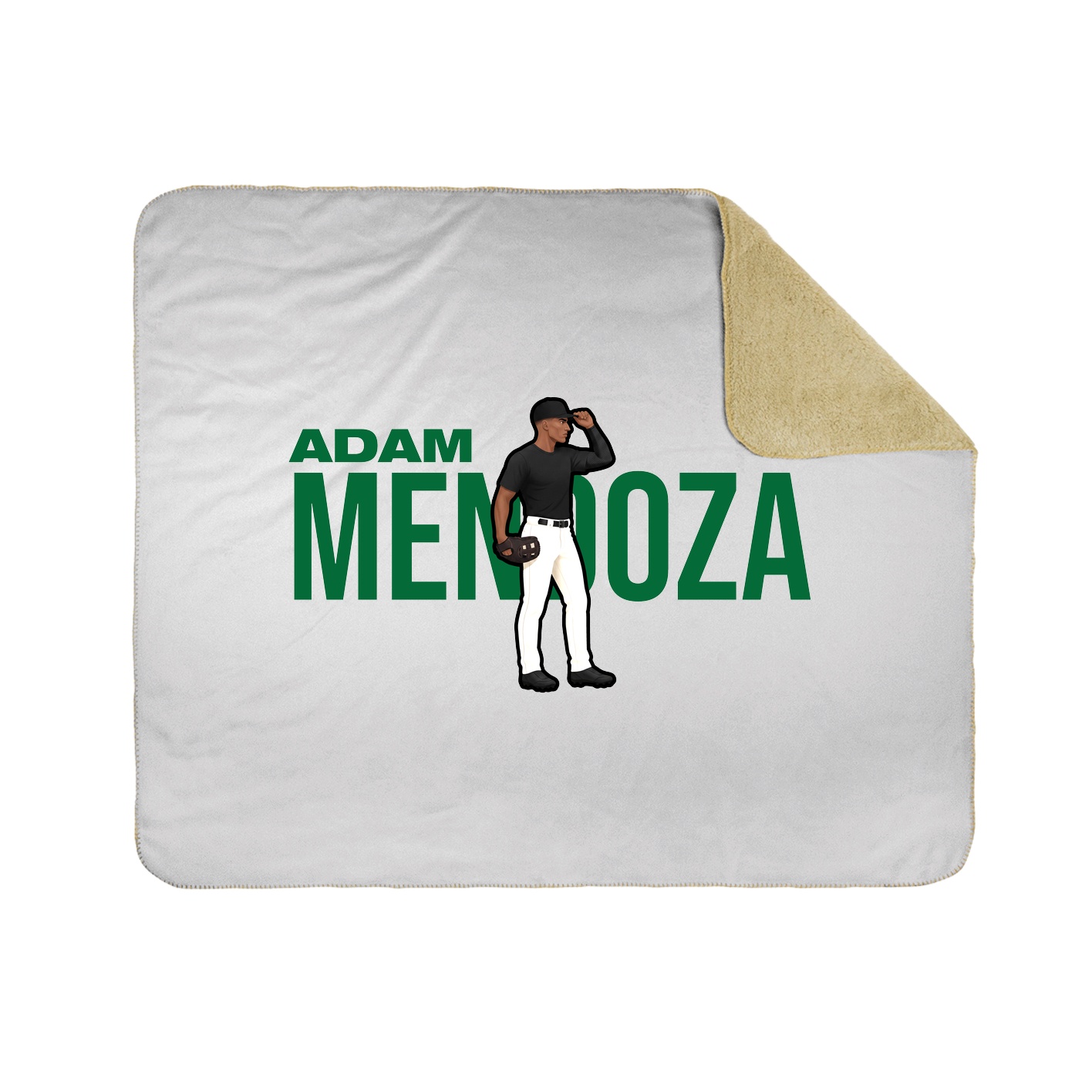 Throw Blanket — Player Name in White