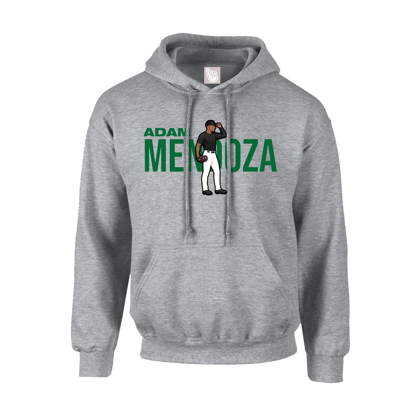 Youth Hoodie — Player Name in Grey