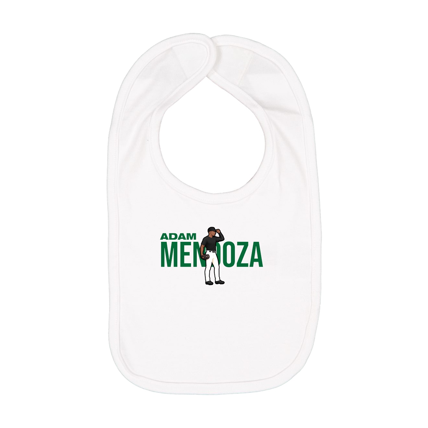 Infant Bib — Player Name in White