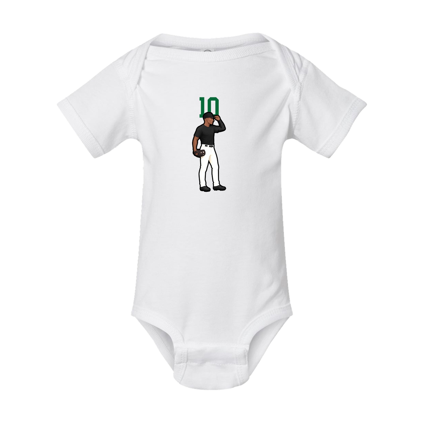 Baby Onesie — Number Top in White
