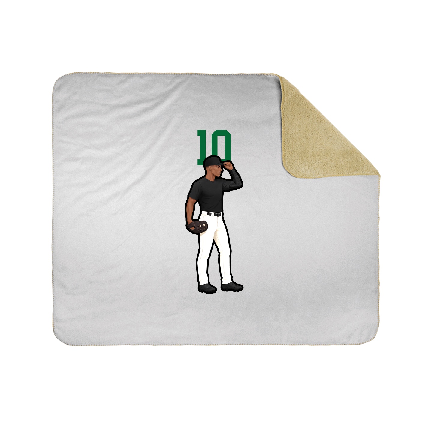 Throw Blanket — Number Top in White