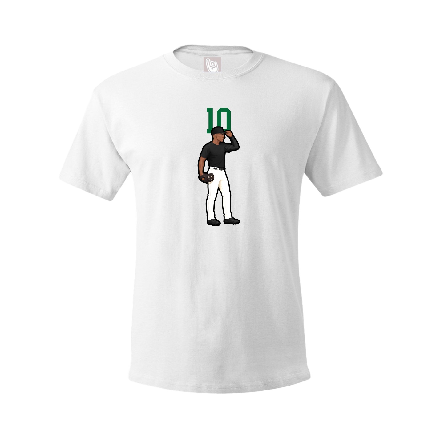 Youth Tee — Number Top in White