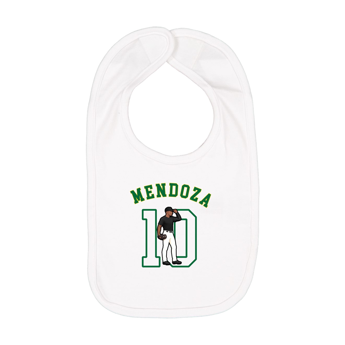 Infant Bib — Shirsey Arch in White