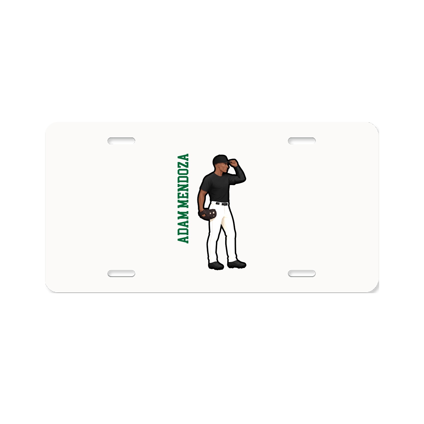 License Plate — Name Vertical in Classic