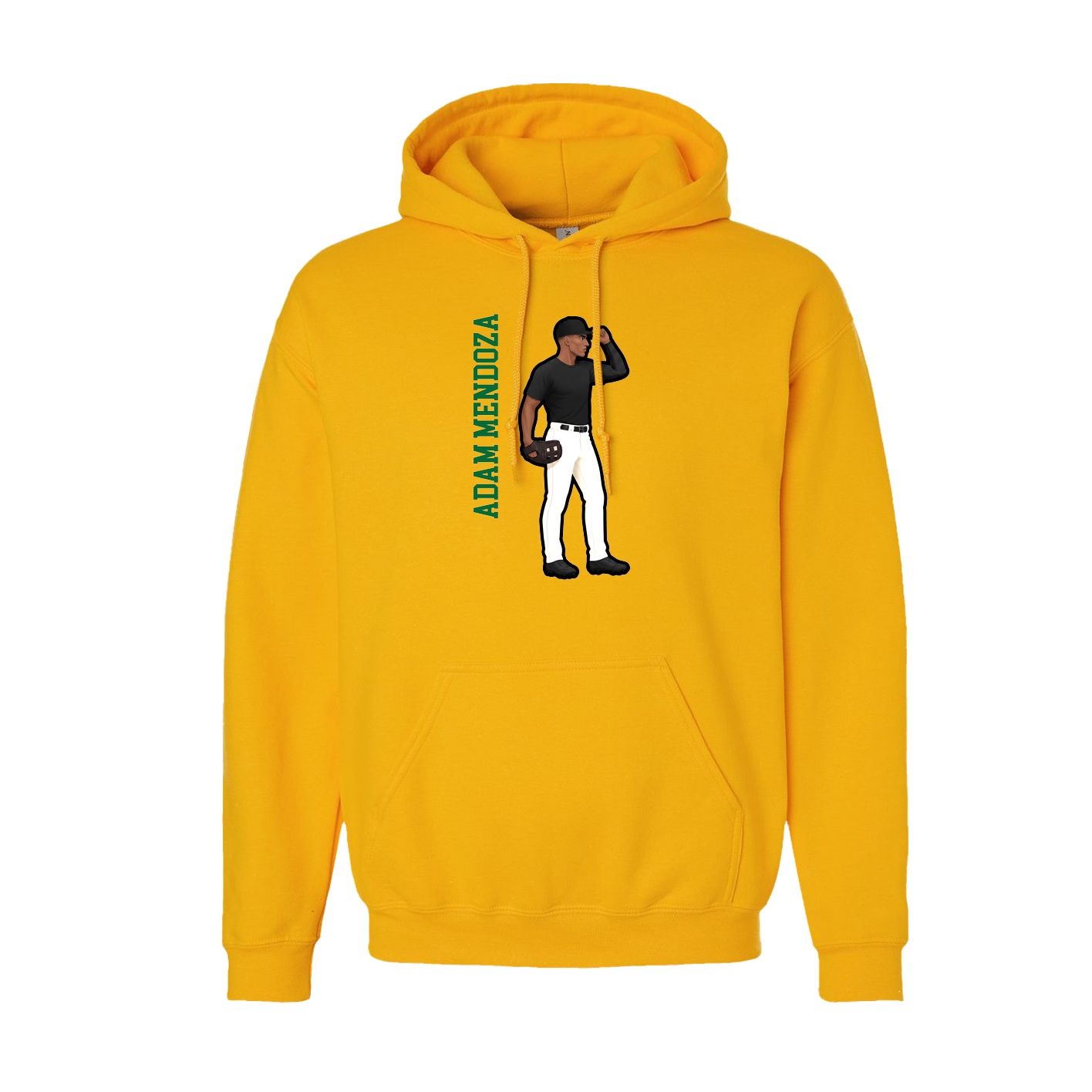 Hoodie — Name Vertical in Gold