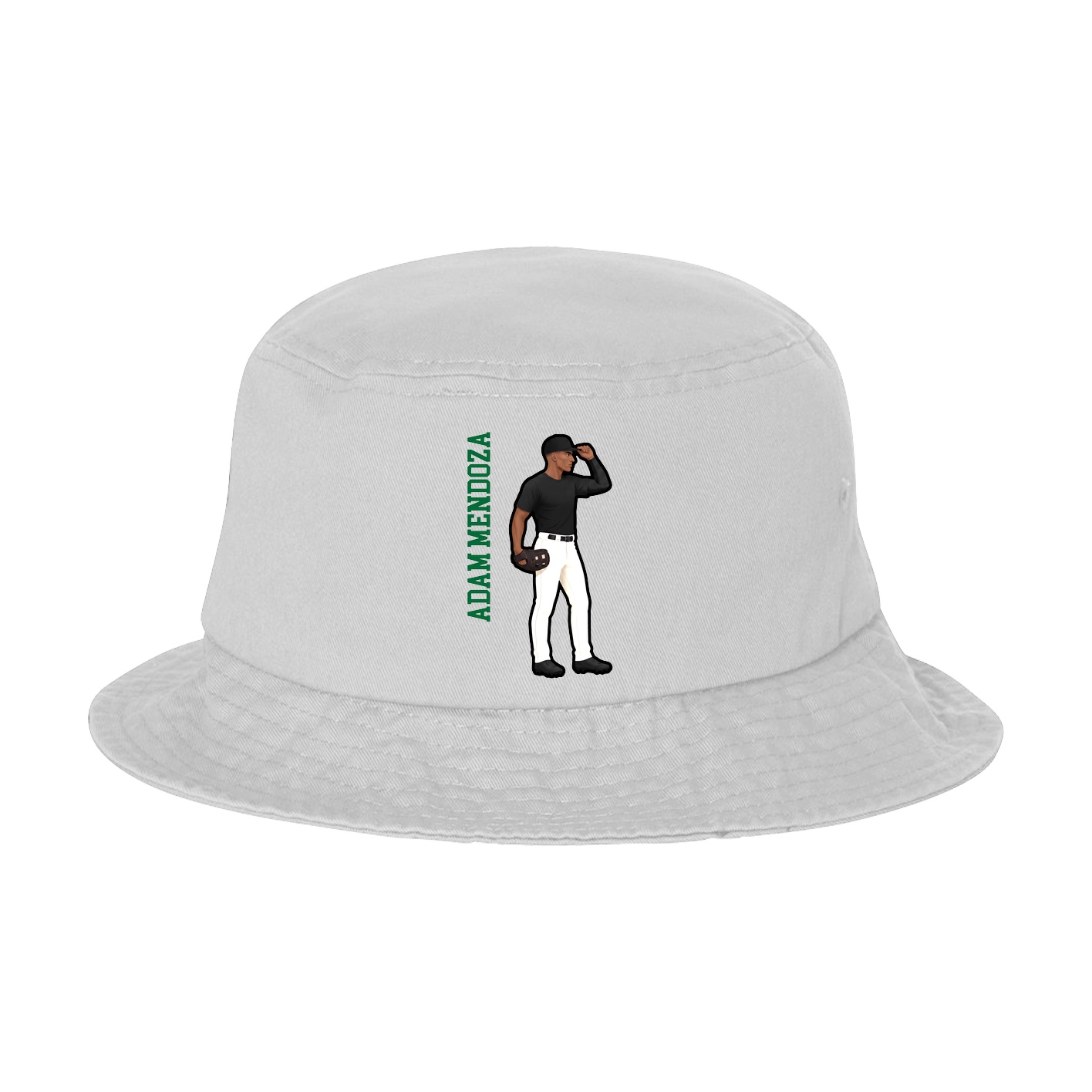 Bucket Cap — Name Vertical in White