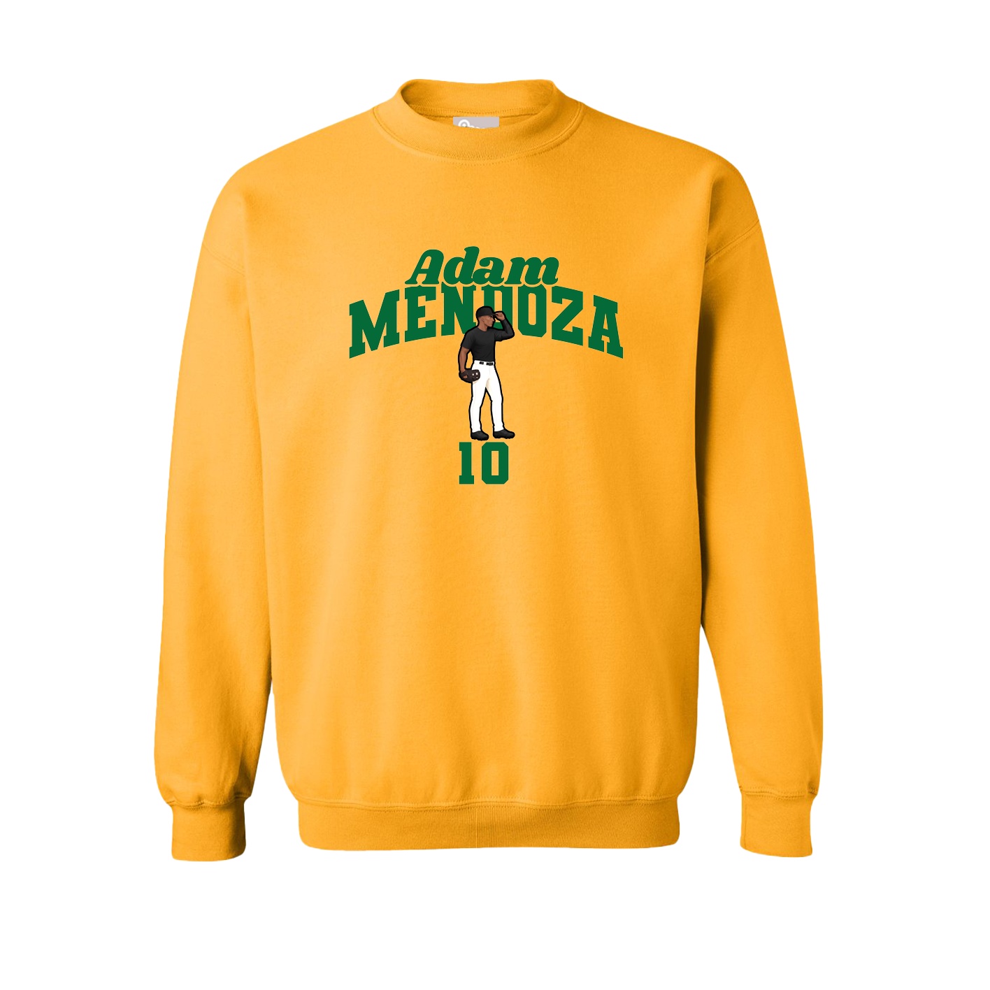 Fleece Crew — Signature Arch in Gold