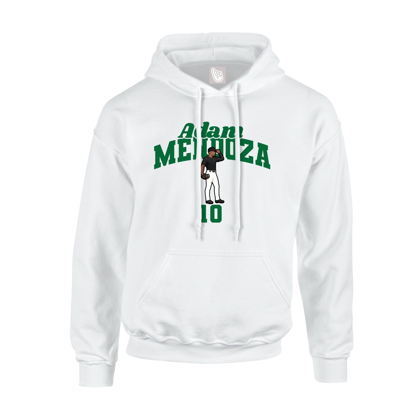 Youth Hoodie — Signature Arch in White