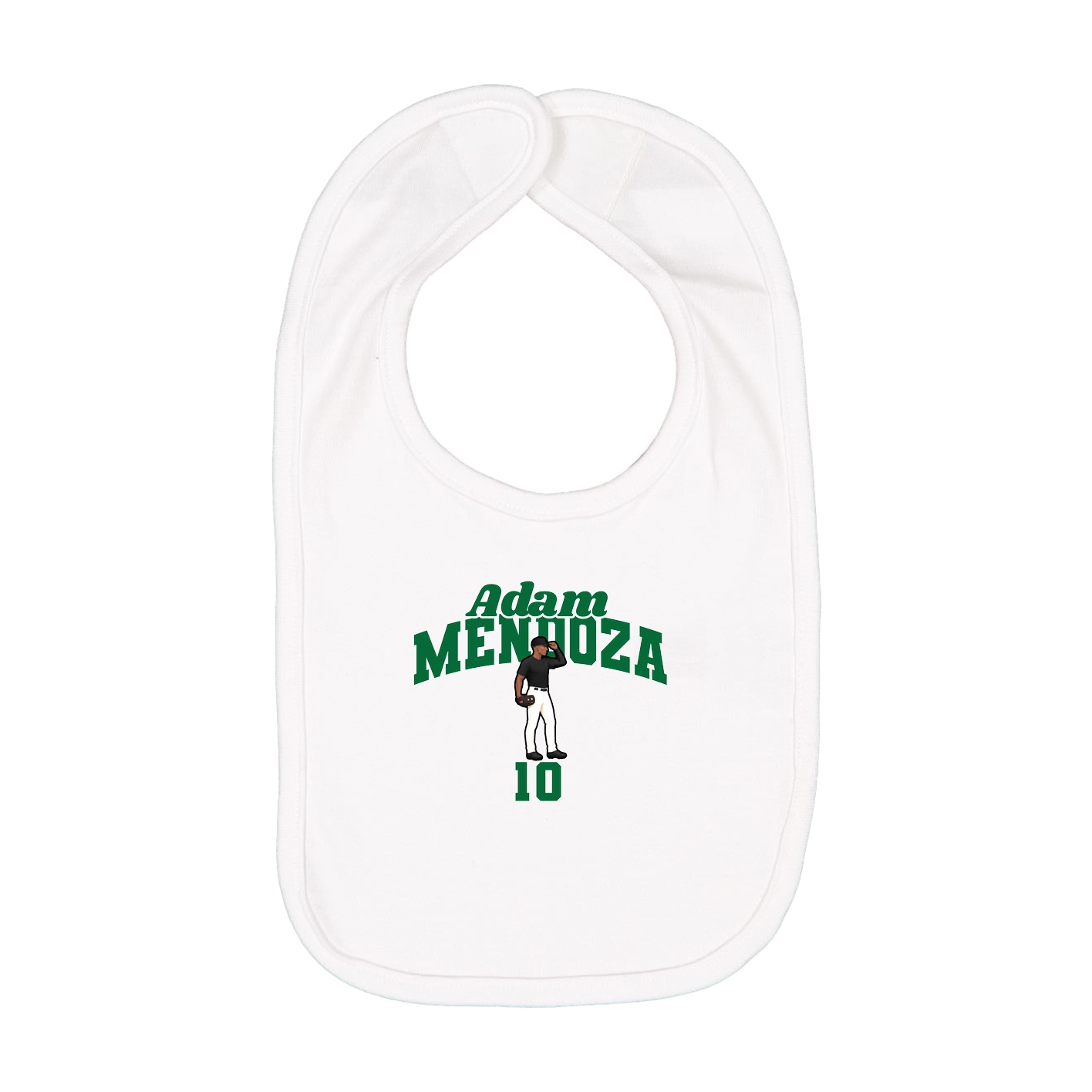 Infant Bib — Signature Arch in White