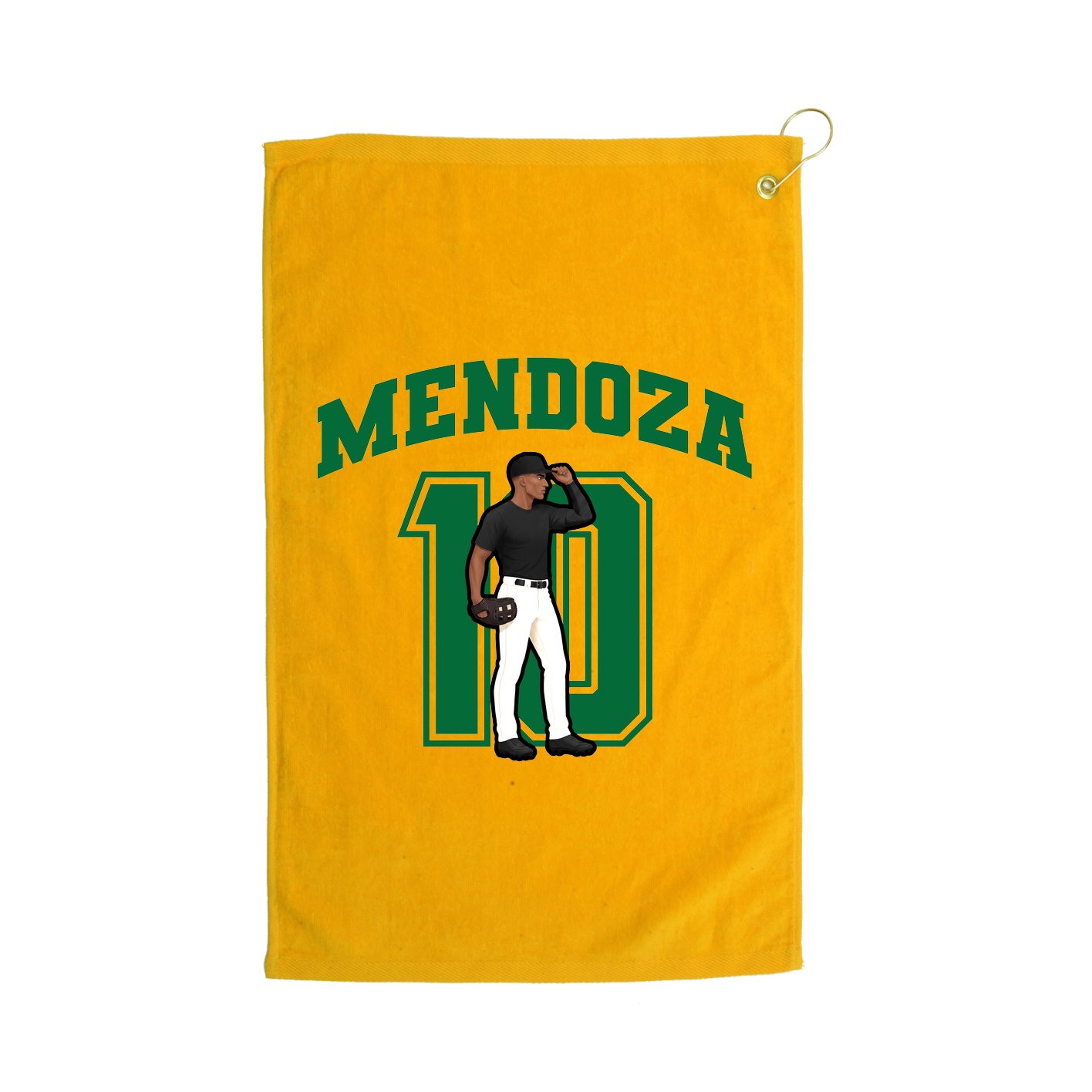 Golf Towel — Number in Gold