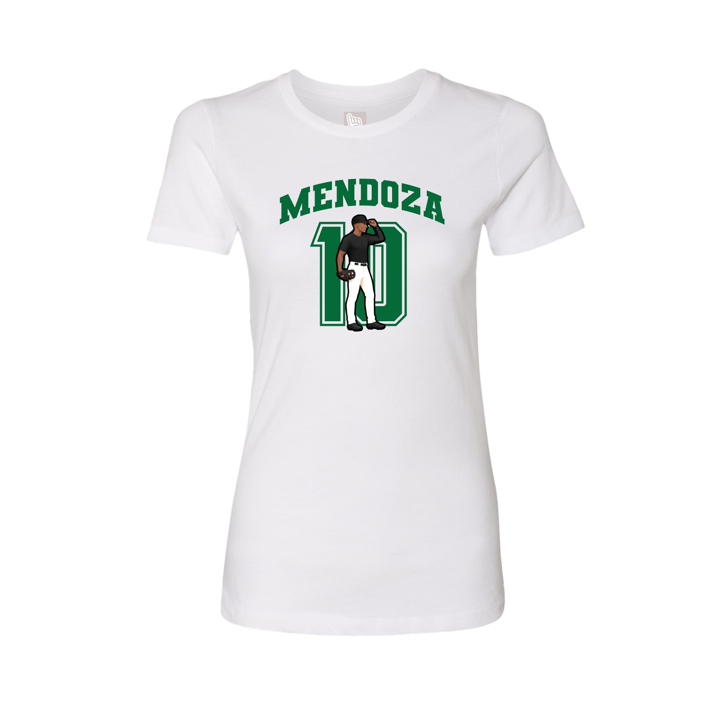Womens Tee — Number in White