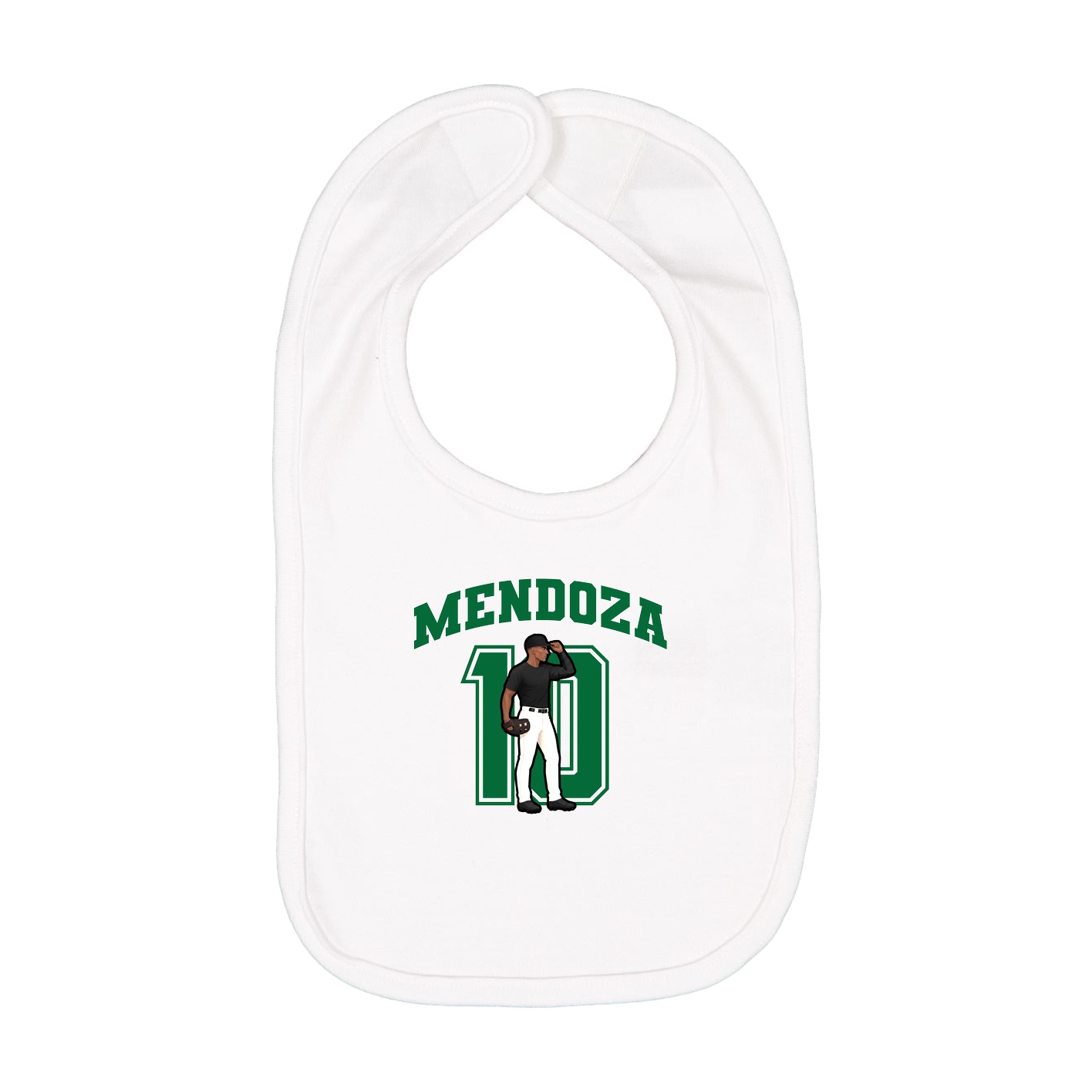 Infant Bib — Number in White