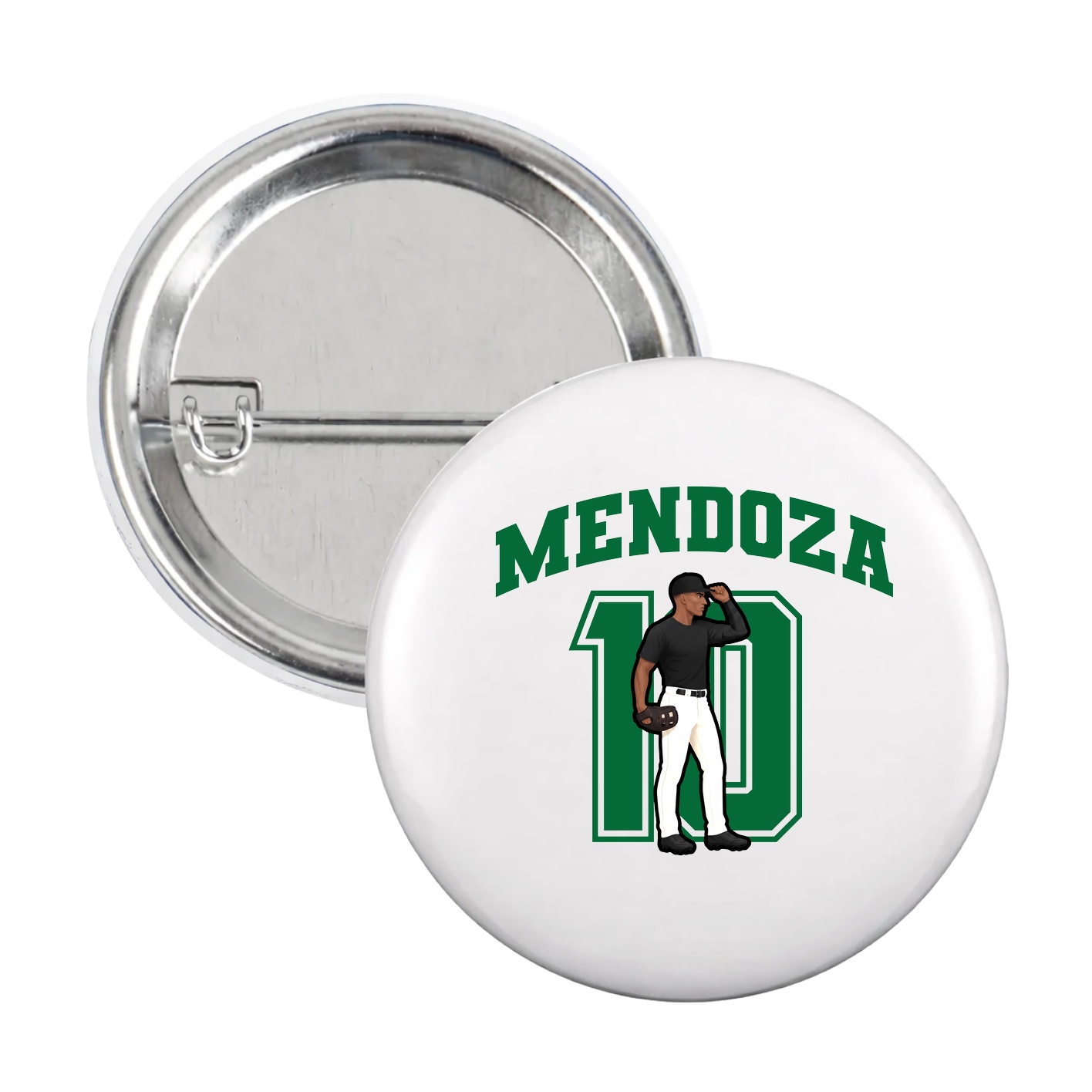 Game Day Button — Number in White