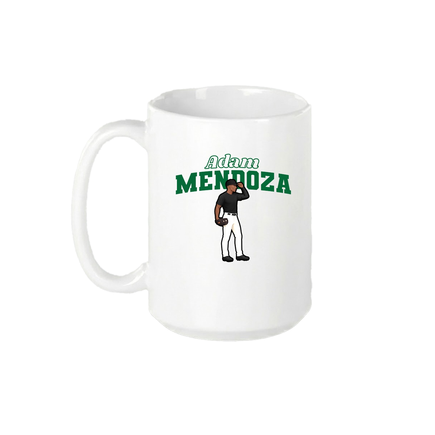 15oz Coffee Mug — Name Arch in White