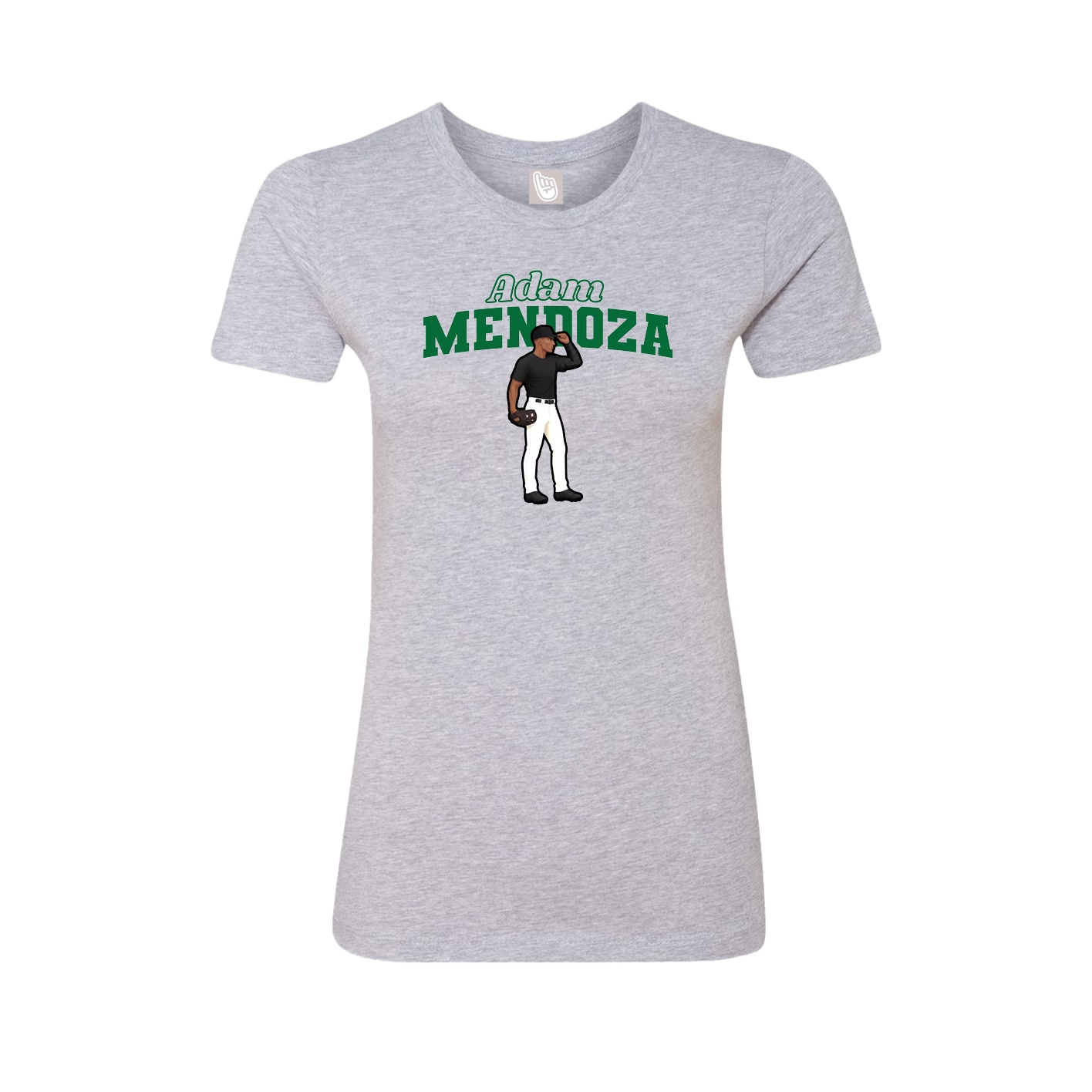 Womens Tee — Name Arch in Grey