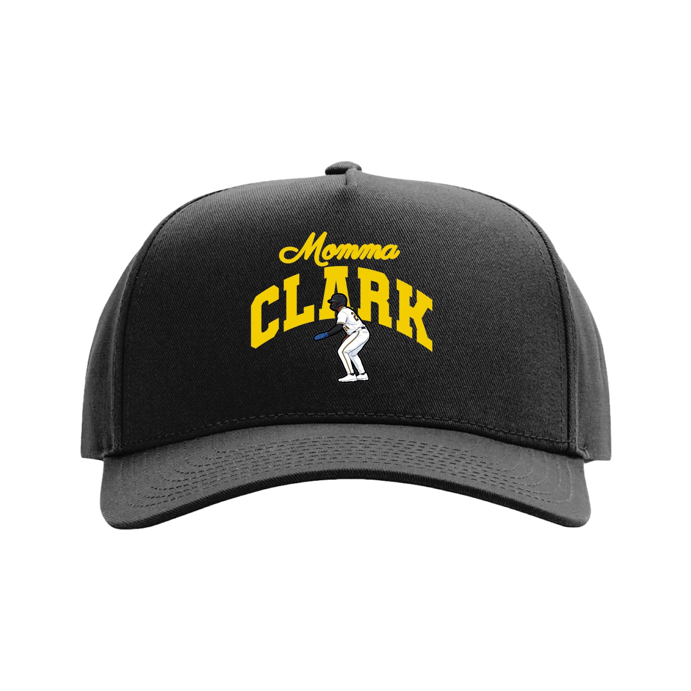 Full Fabric Five-Panel Champ Cap — Mothers Day Arch in Black