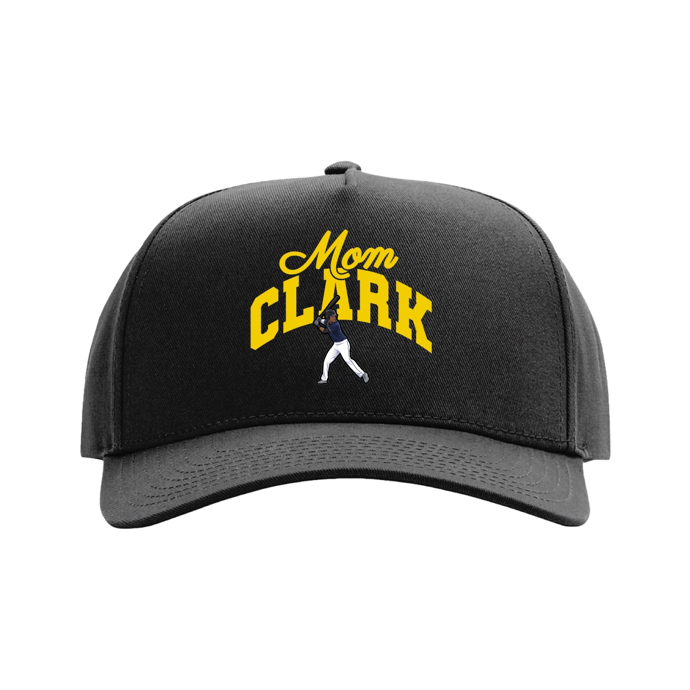 Full Fabric Five-Panel Champ Cap — Mothers Day Arch in Black