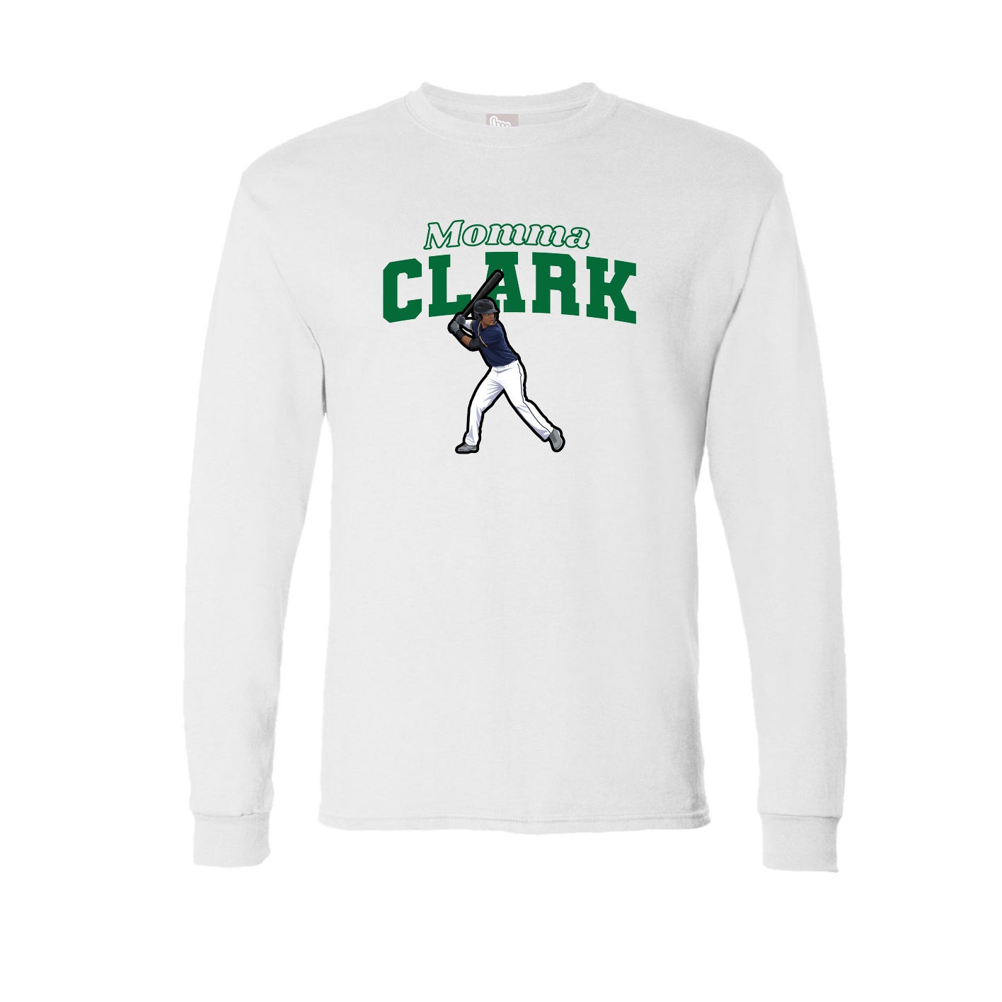 Long Sleeve Tee — Mothers Day Block in White