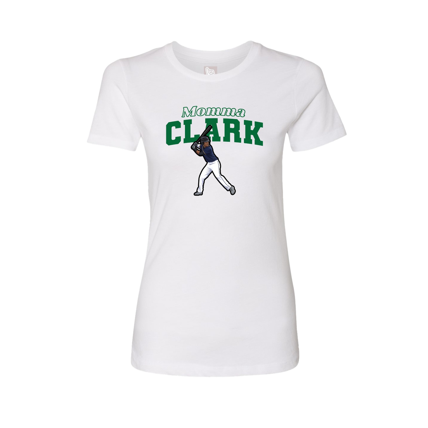 Womens Tee — Mothers Day Block in White