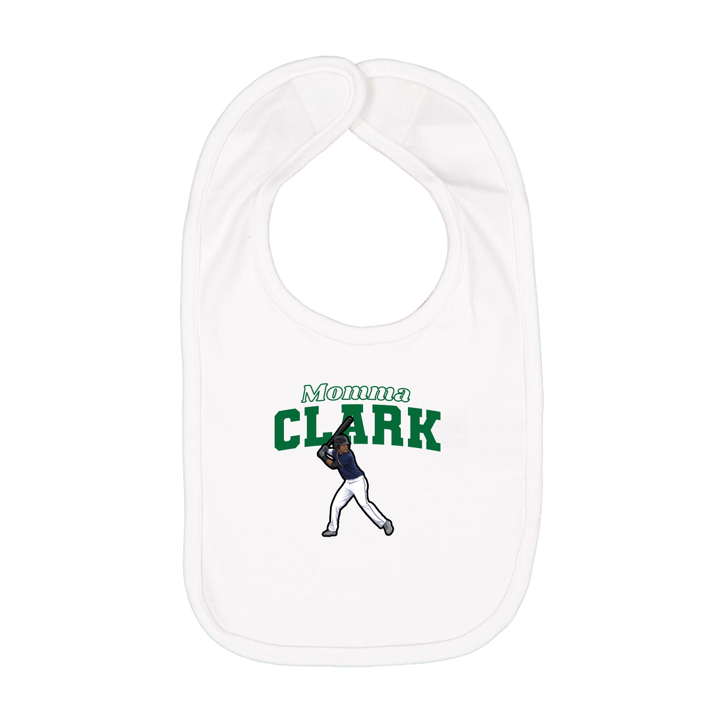 Infant Bib — Mothers Day Block in White