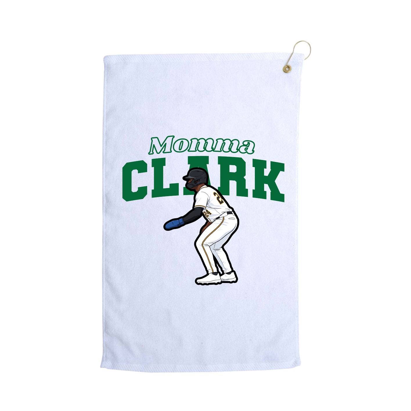 Golf Towel — Mothers Day Block in White
