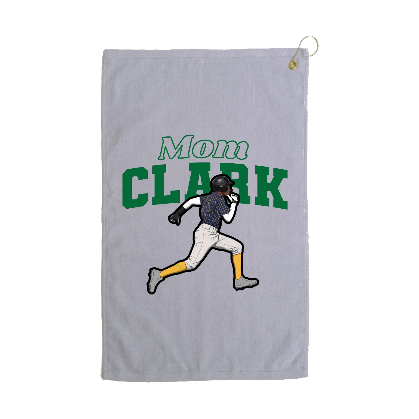Golf Towel — Mothers Day Block in Grey