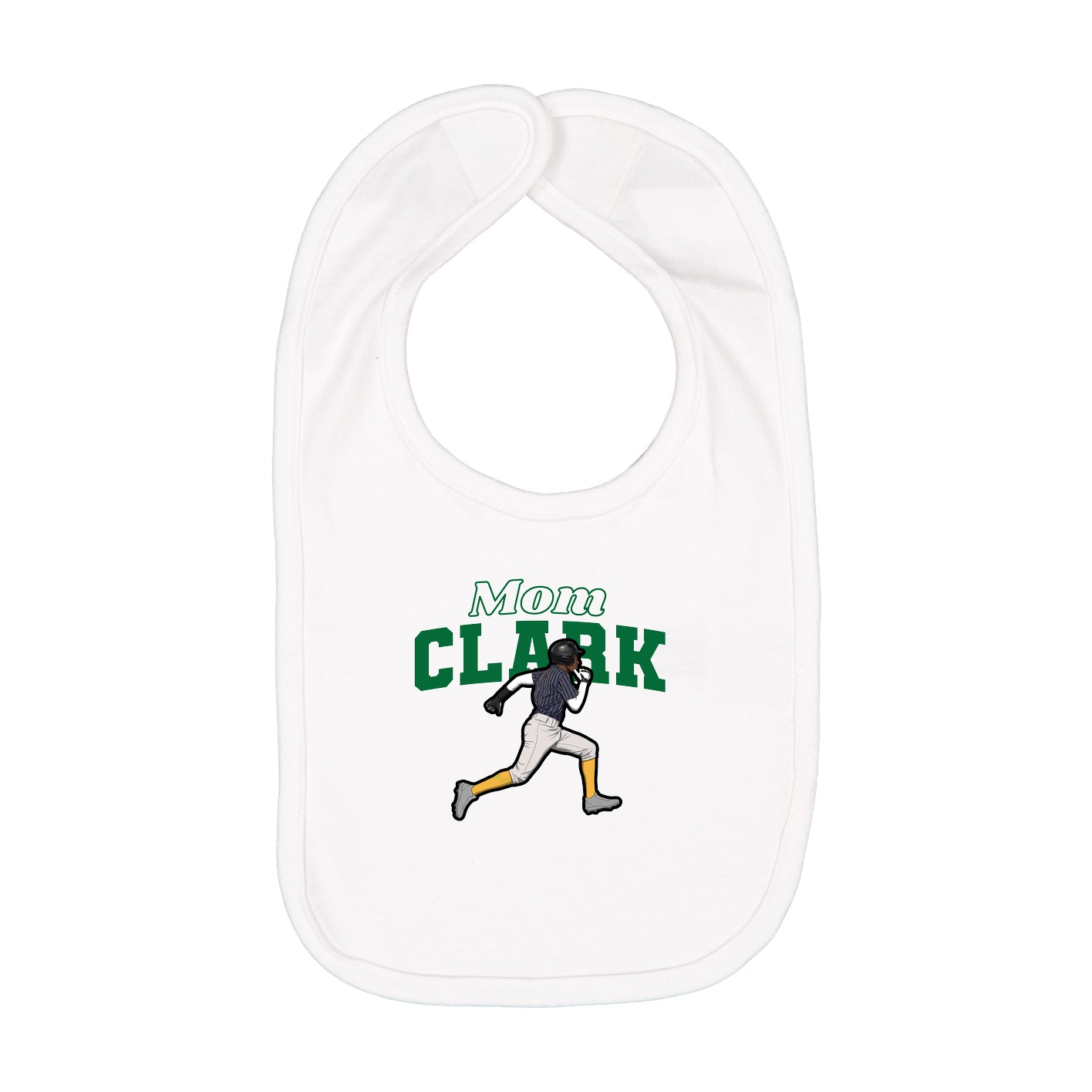 Infant Bib — Mothers Day Block in White