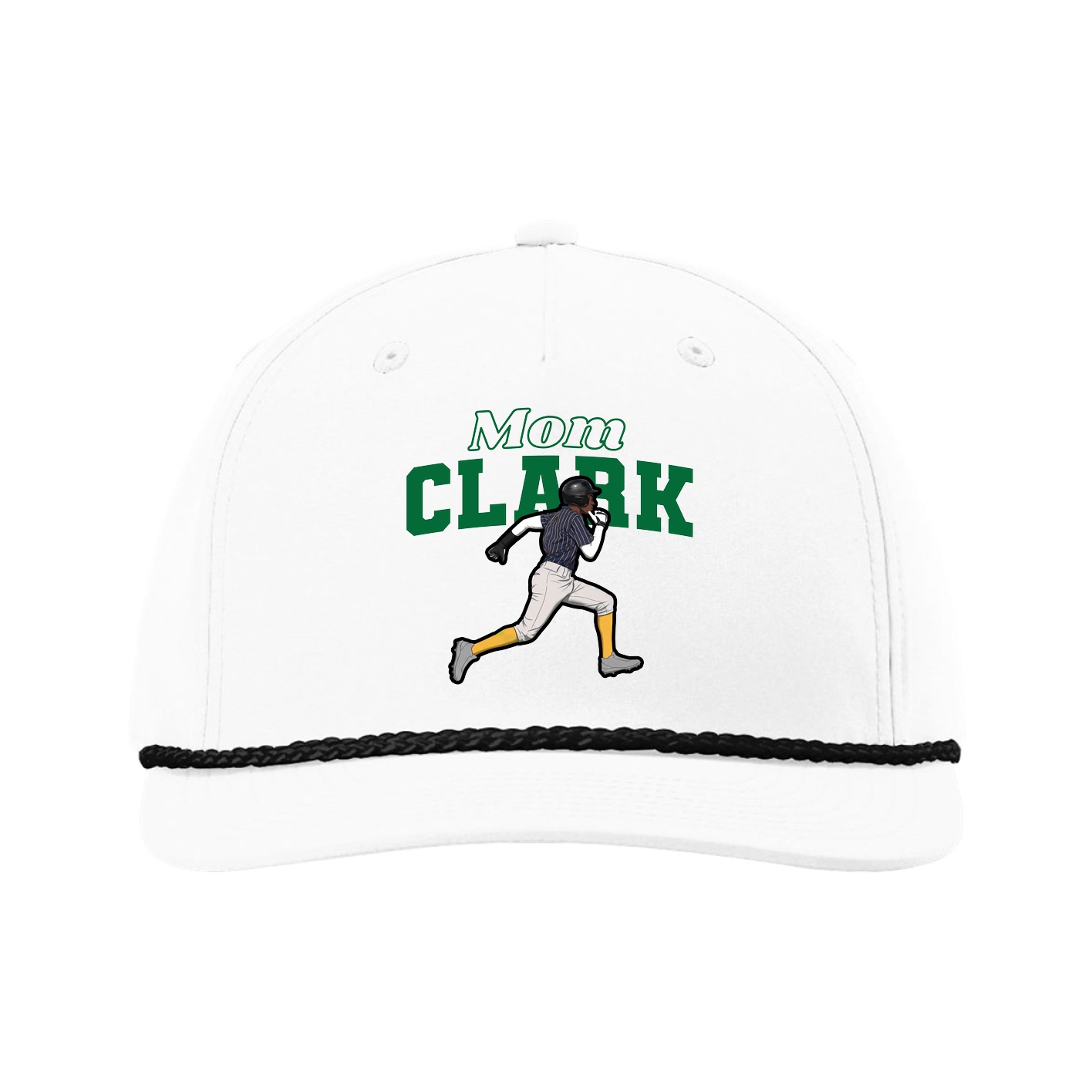 Five-Panel Classic Rope Cap — Mothers Day Block in White