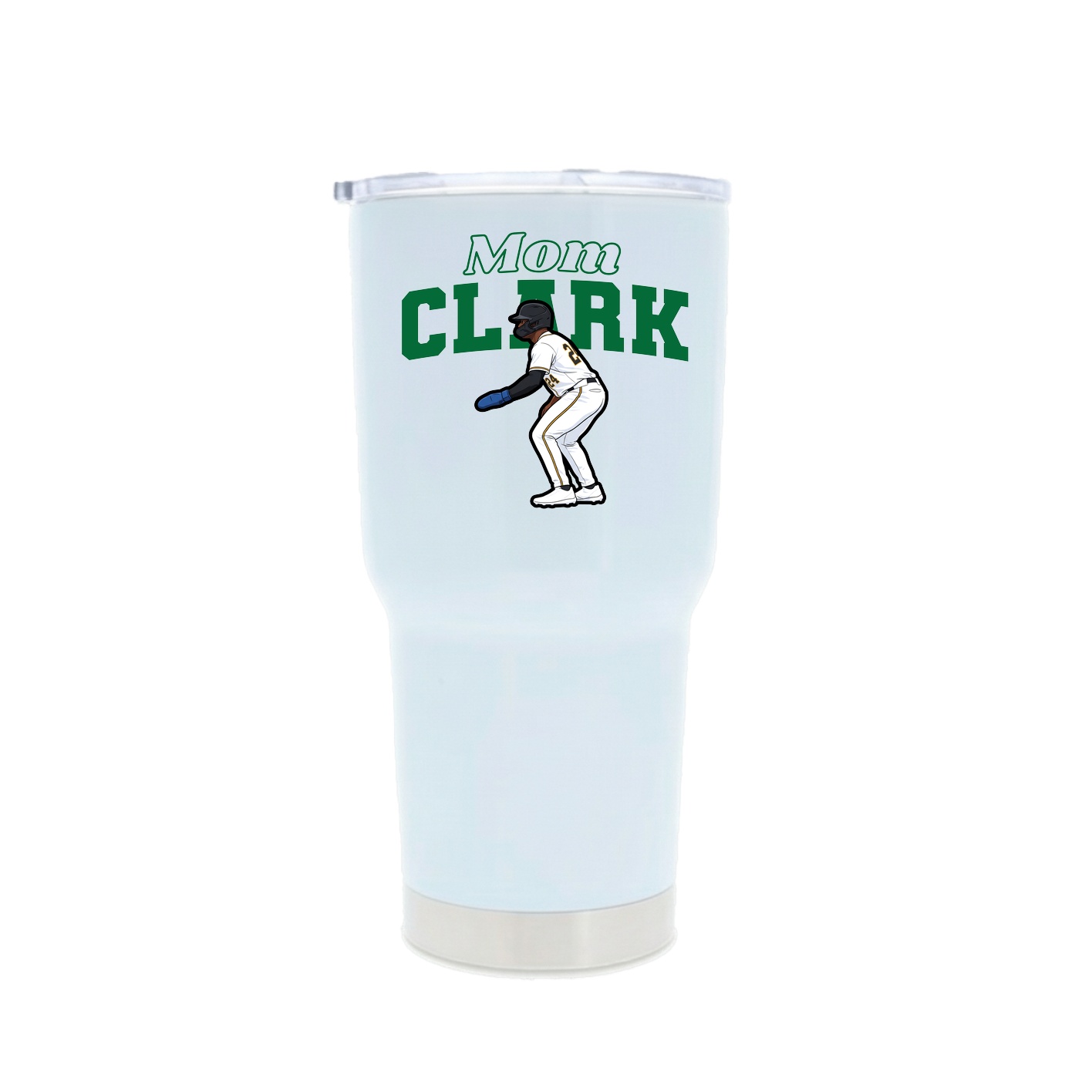 30oz Stainless Steel Tumbler — Mothers Day Block in White