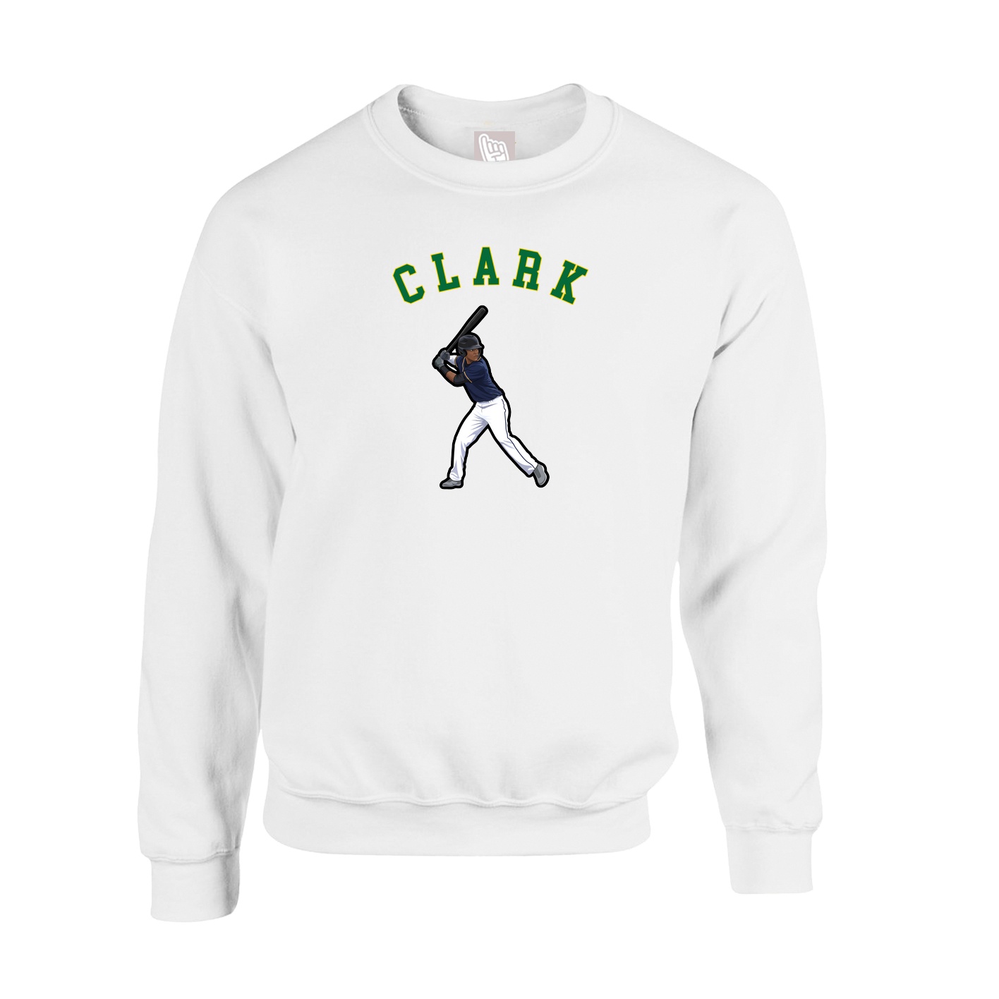 Fleece Crew — Shirsey Arch in White