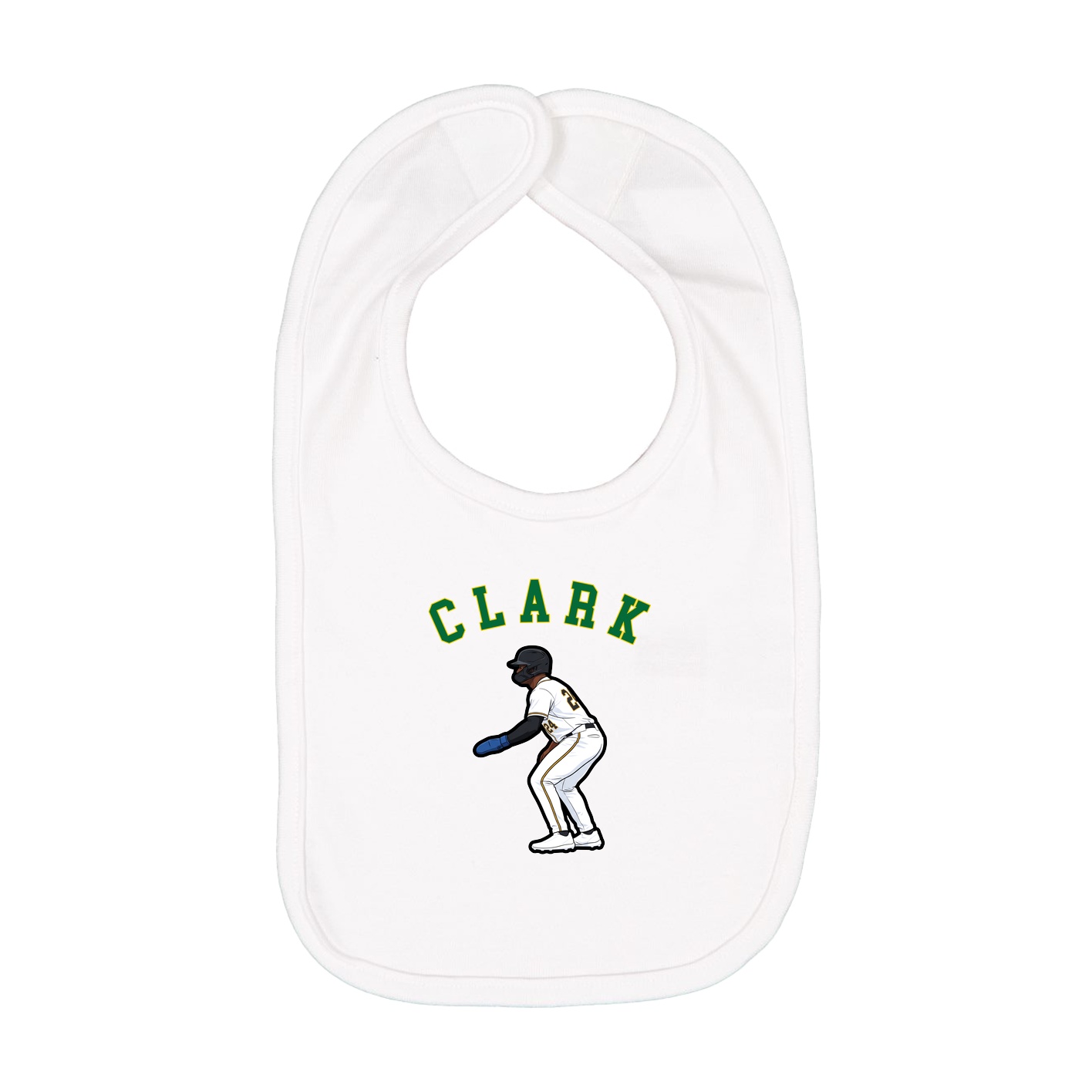 Infant Bib — Shirsey Arch in White