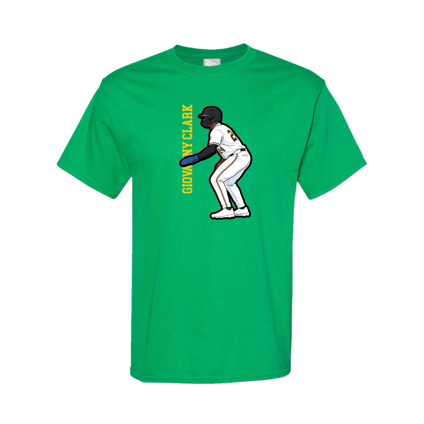 Youth Tee — Name Vertical in Green