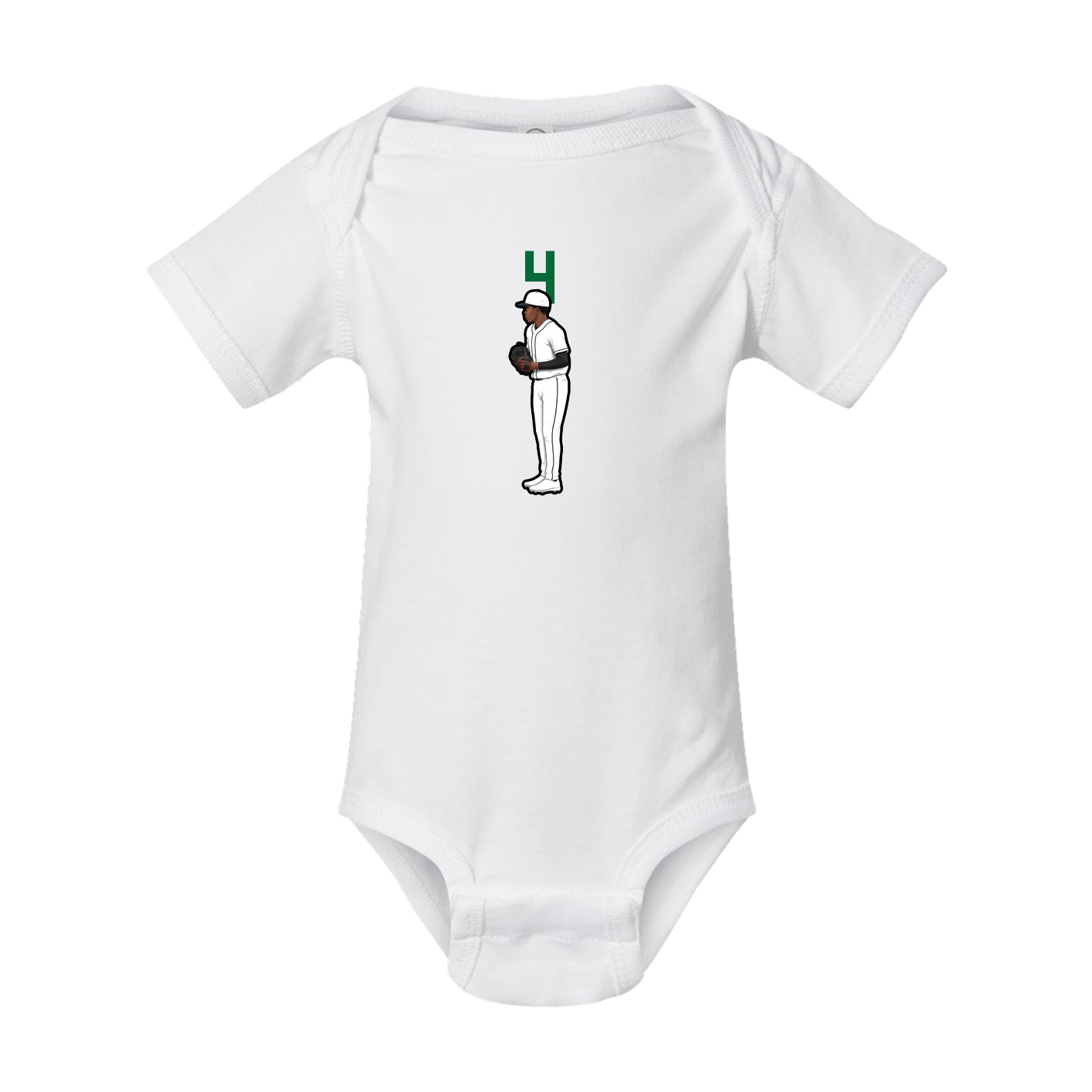 Baby Onesie — Number Top in White