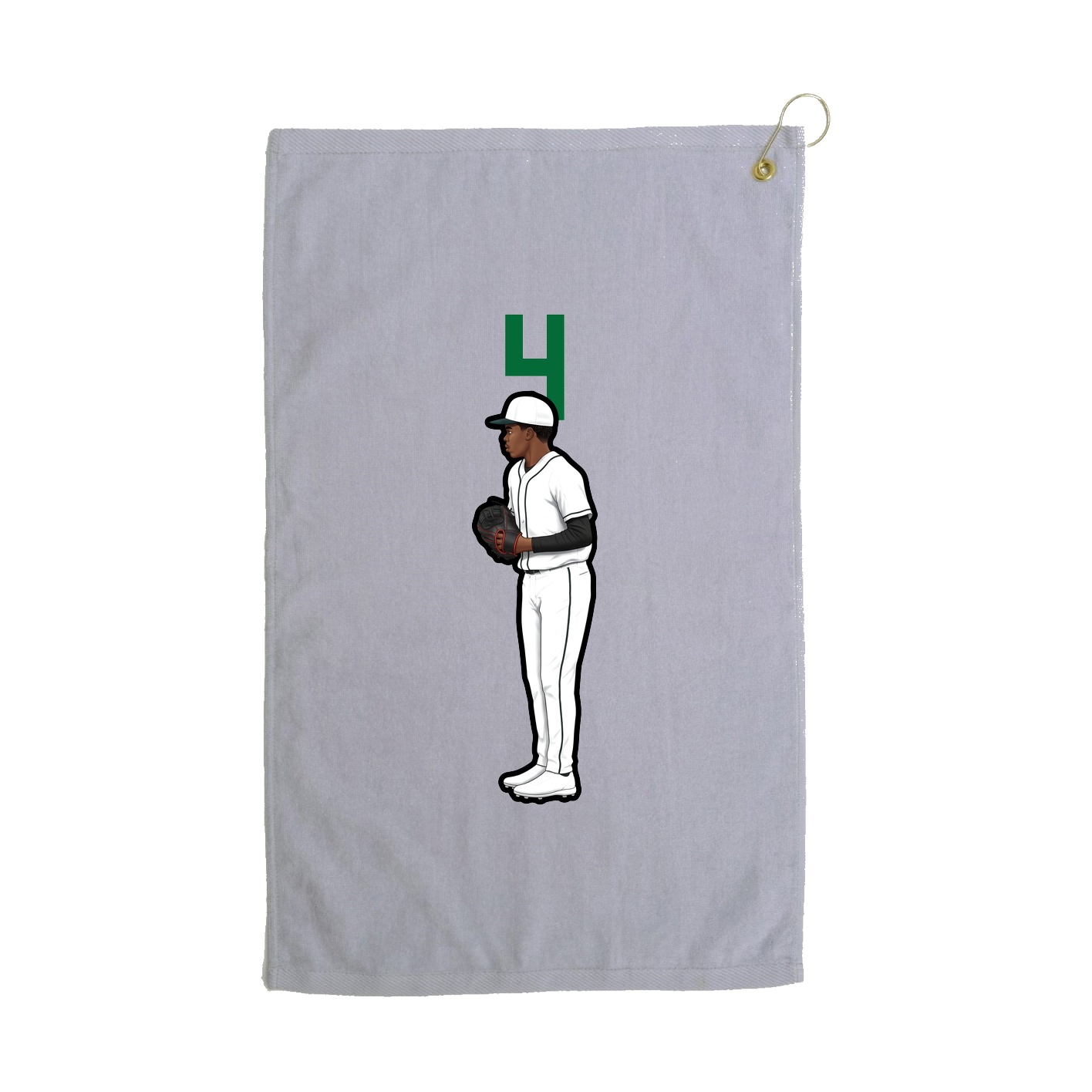 Golf Towel — Number Top in Grey