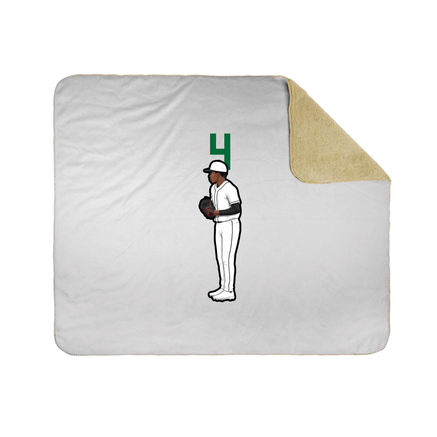 Throw Blanket — Number Top in White