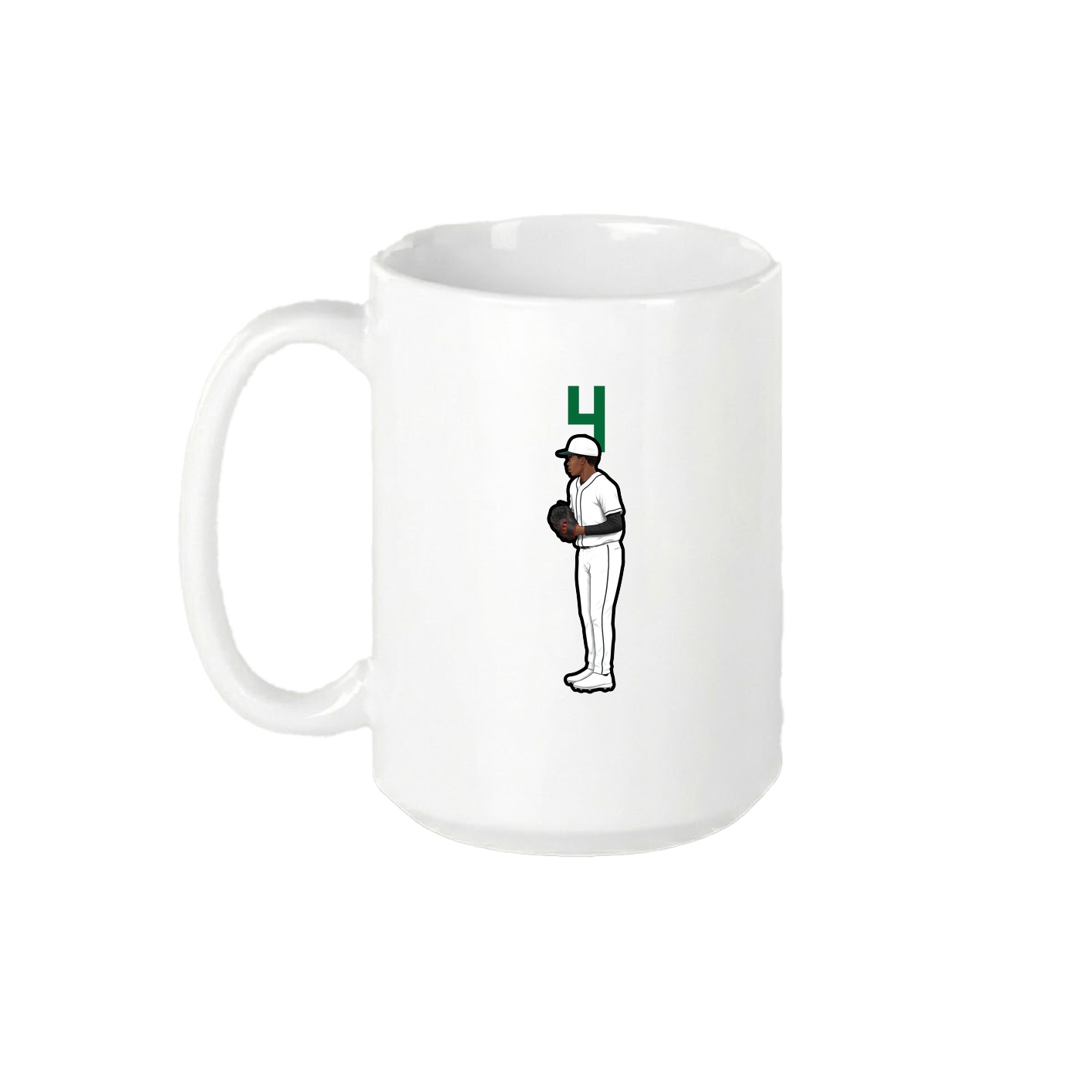 15oz Coffee Mug — Number Top in White
