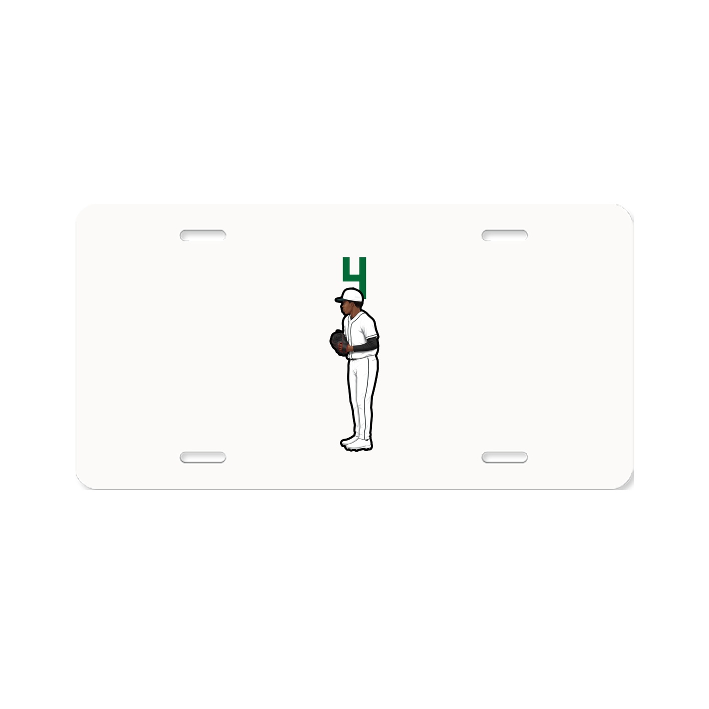 License Plate — Number Top in Classic