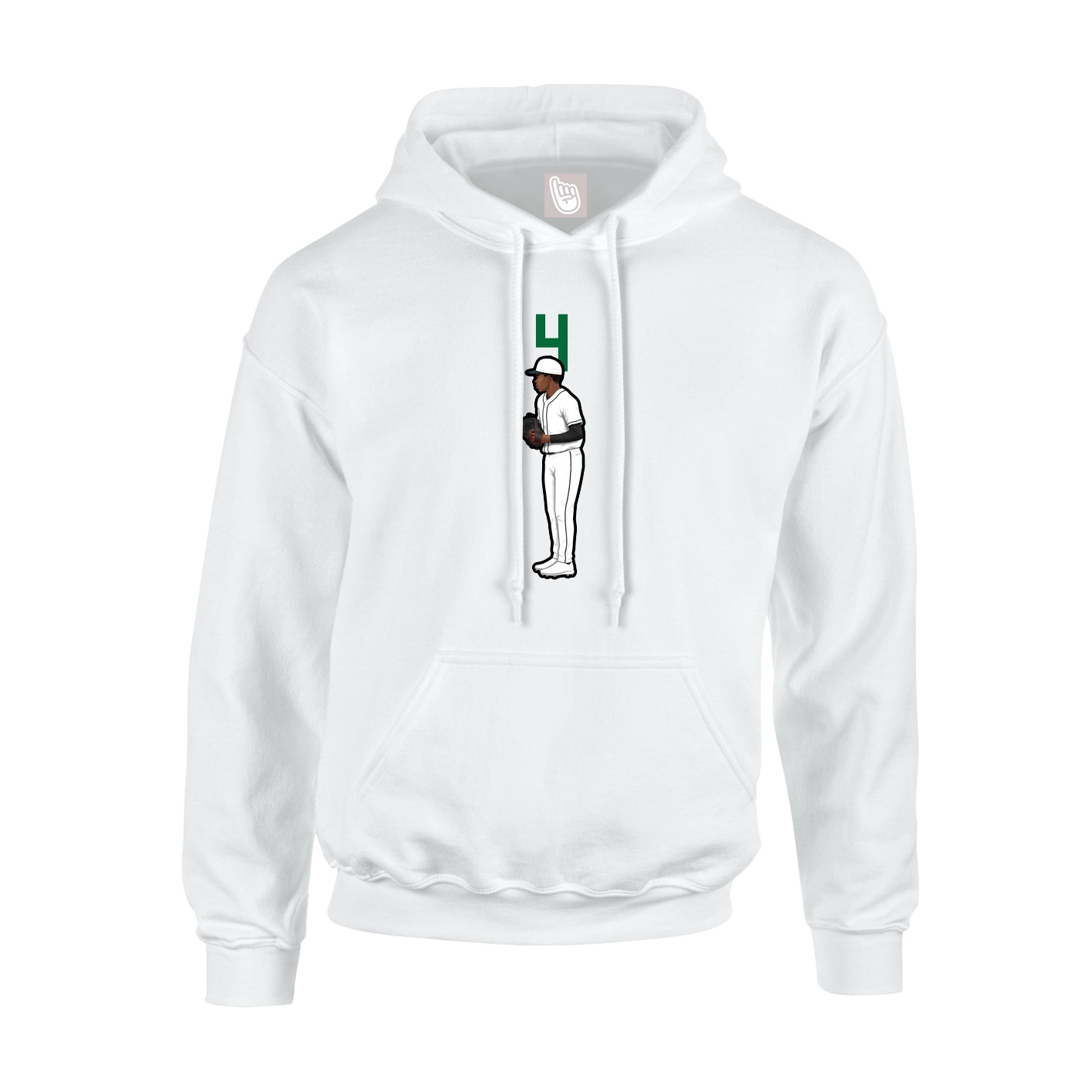 Hoodie — Number Top in White