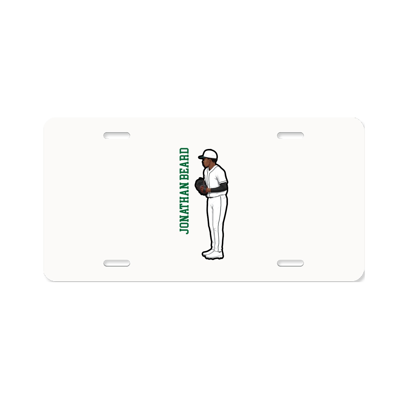 License Plate — Name Vertical in Classic