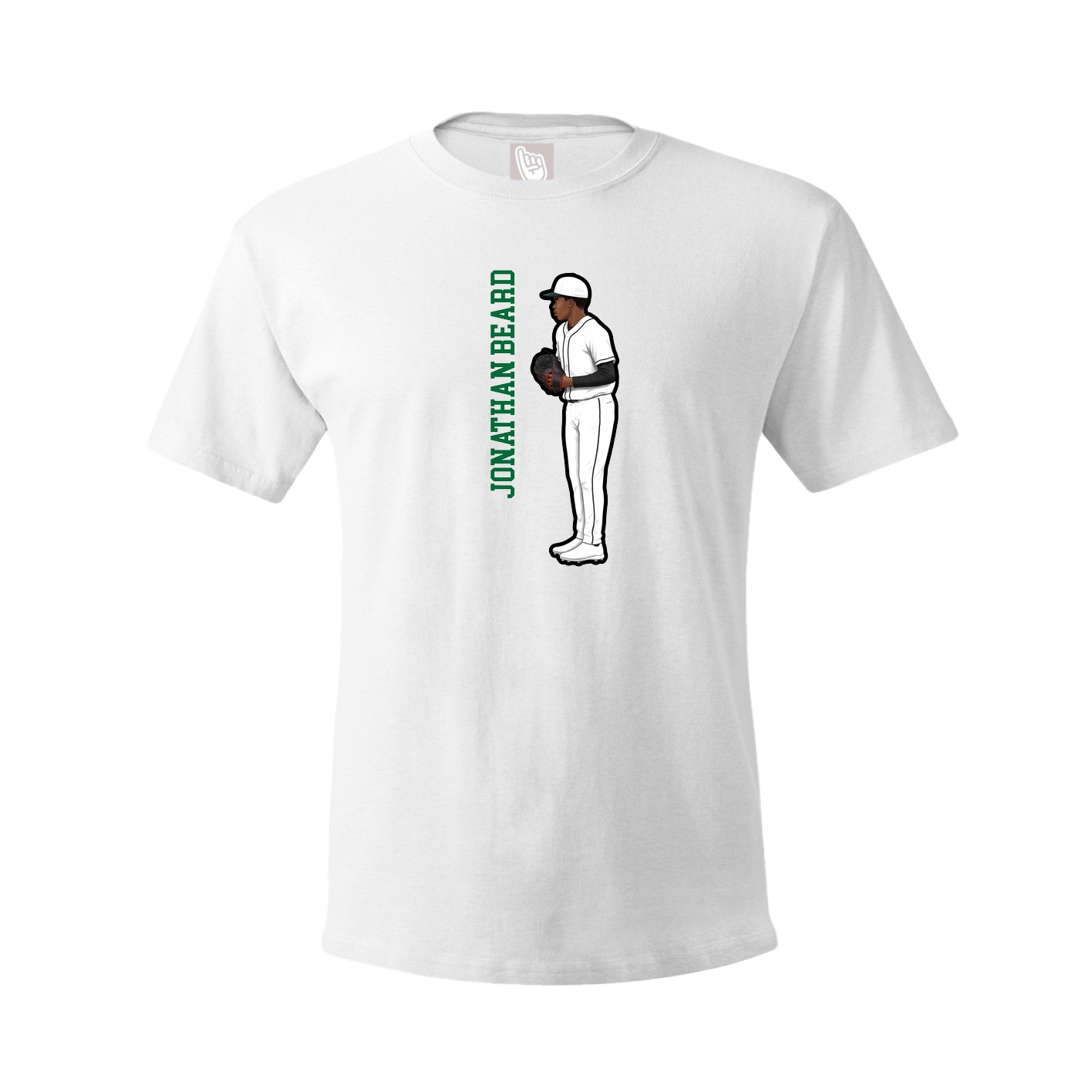 Youth Tee — Name Vertical in White