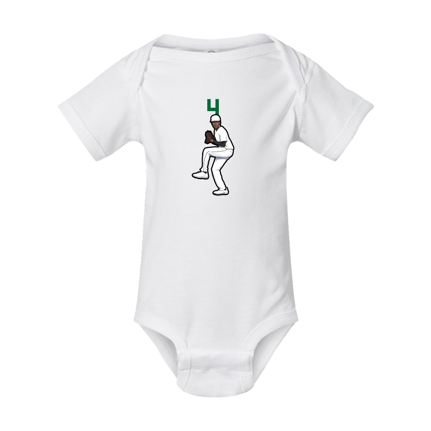 Baby Onesie — Number Top in White