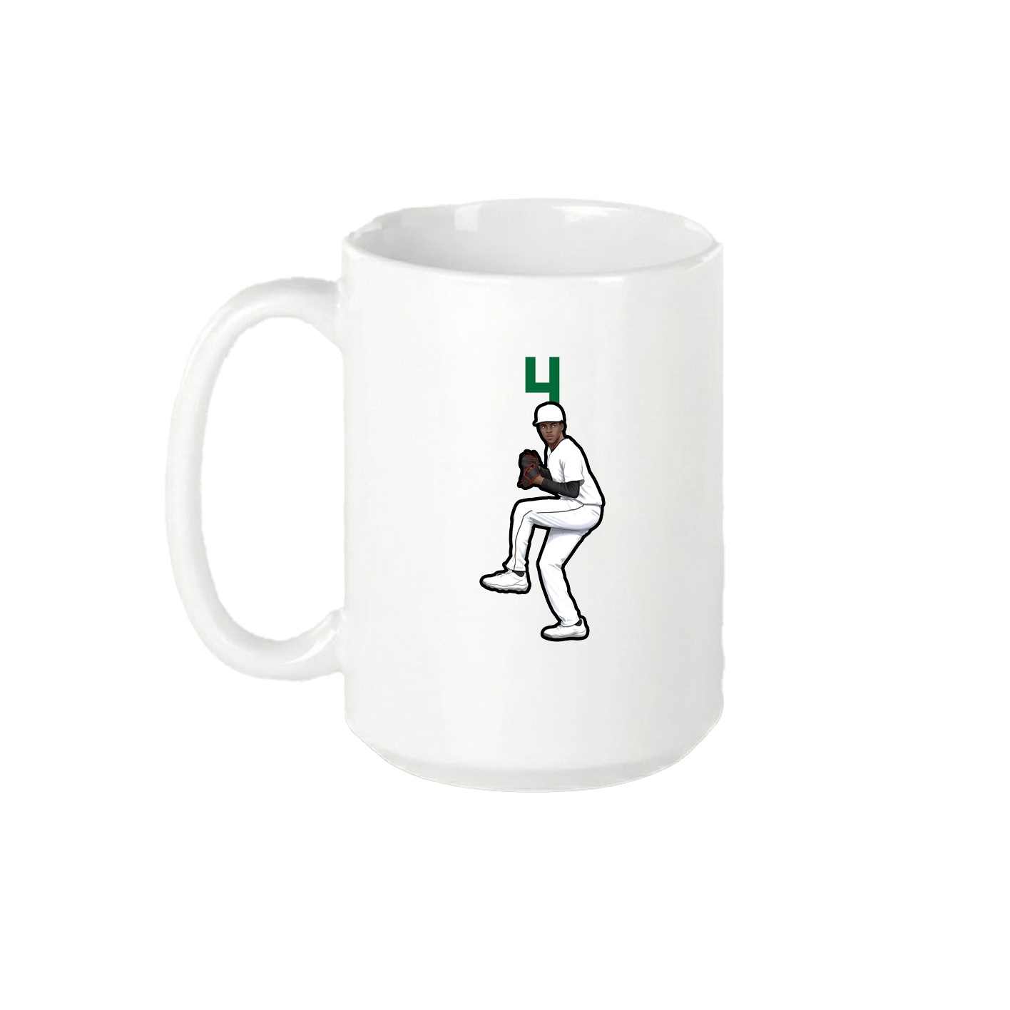 15oz Coffee Mug — Number Top in White