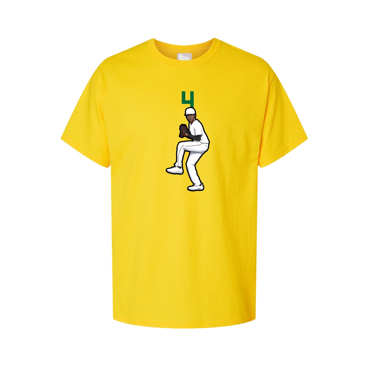 Youth Tee — Number Top in Gold