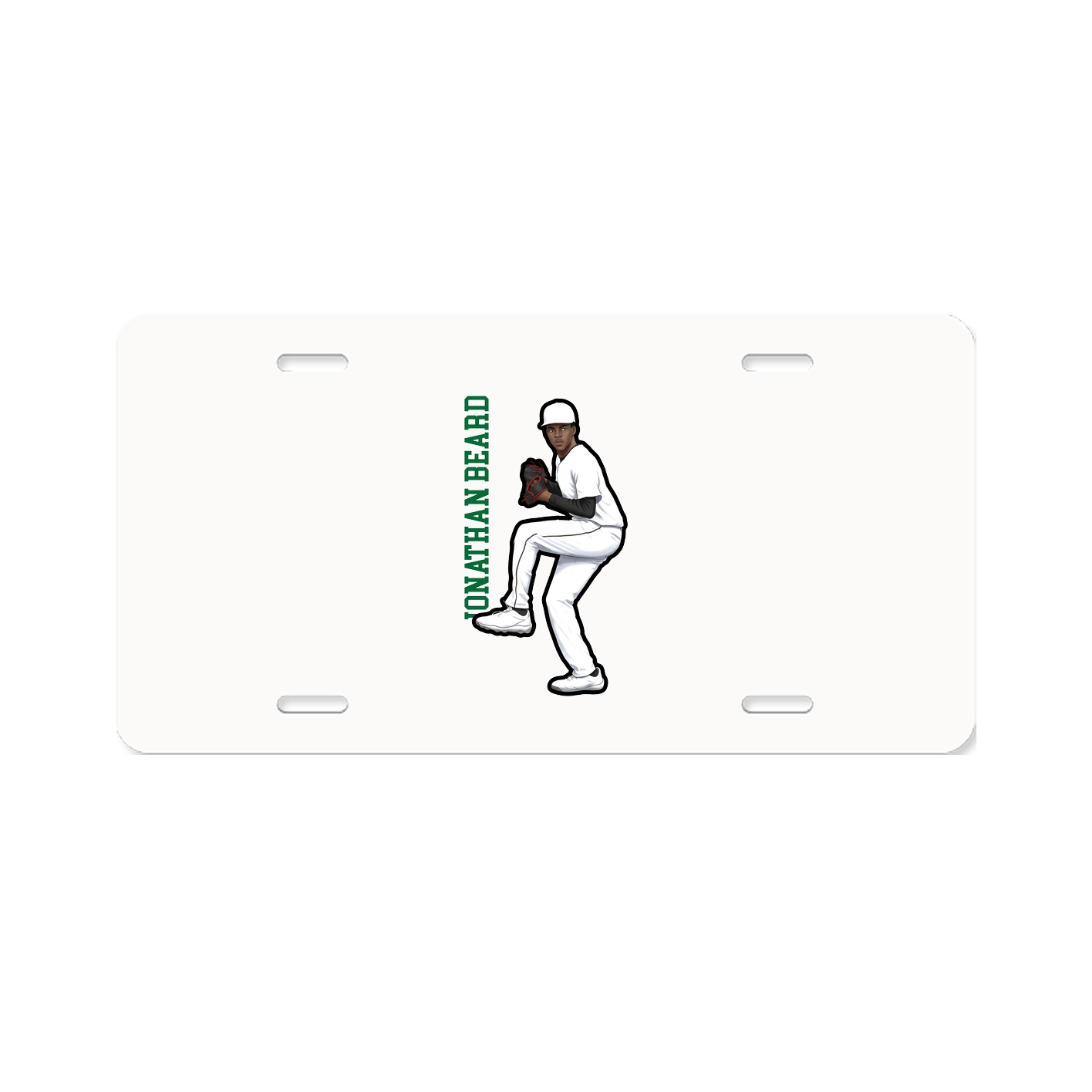 License Plate — Name Vertical in Classic